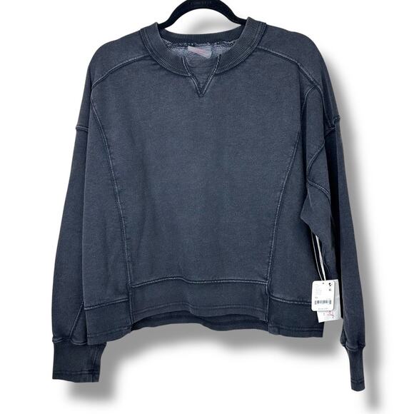 FP Movement x Hatch NWT Black Maternity Intercept Pull-On Crewneck Sweatshirt XS - Picture 1 of 8